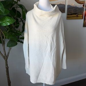 Free People Cream Cowl Neck Sweater